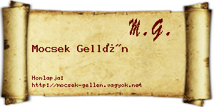 Mocsek Gellén névjegykártya